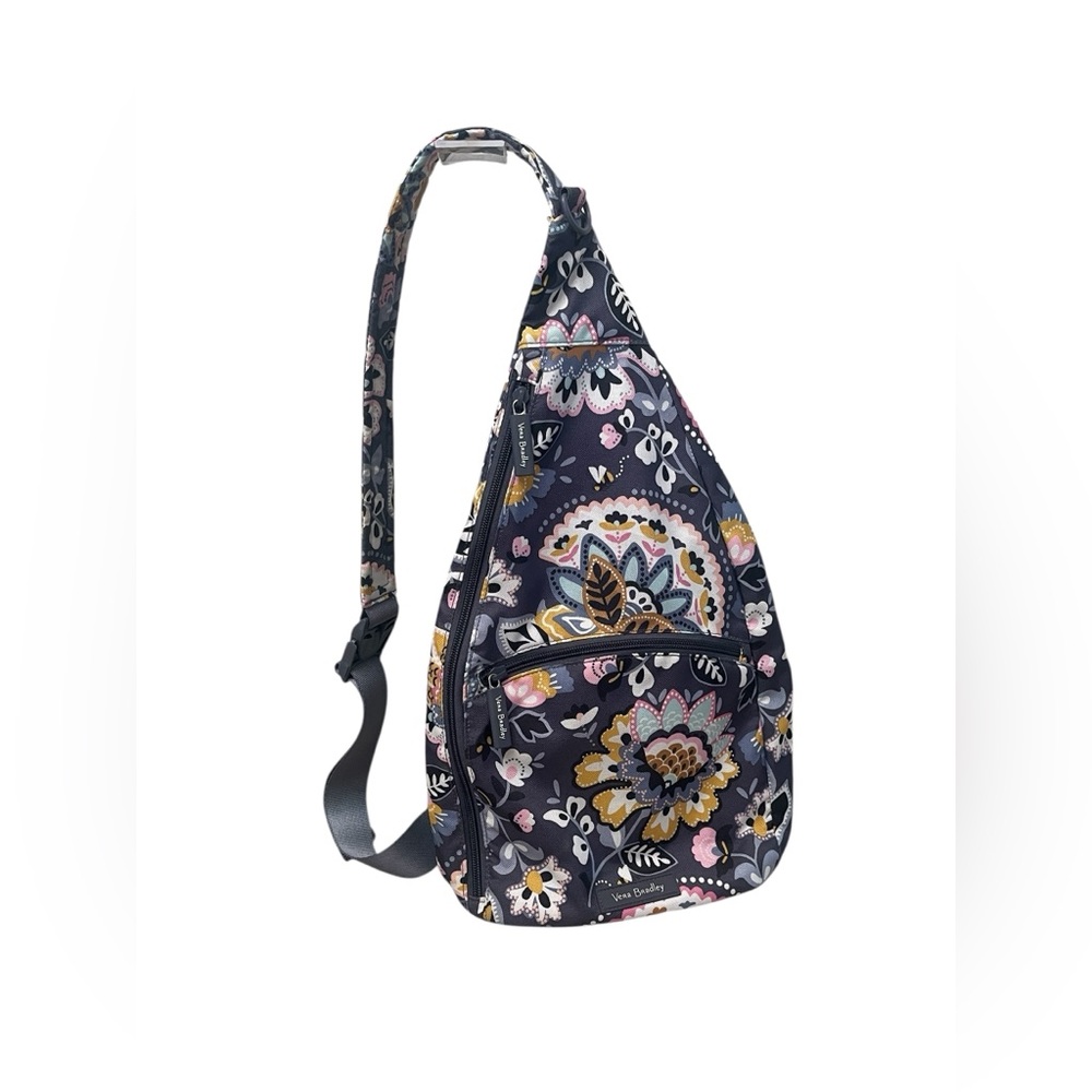 Vera Bradley Gray Floral Sling Backpack